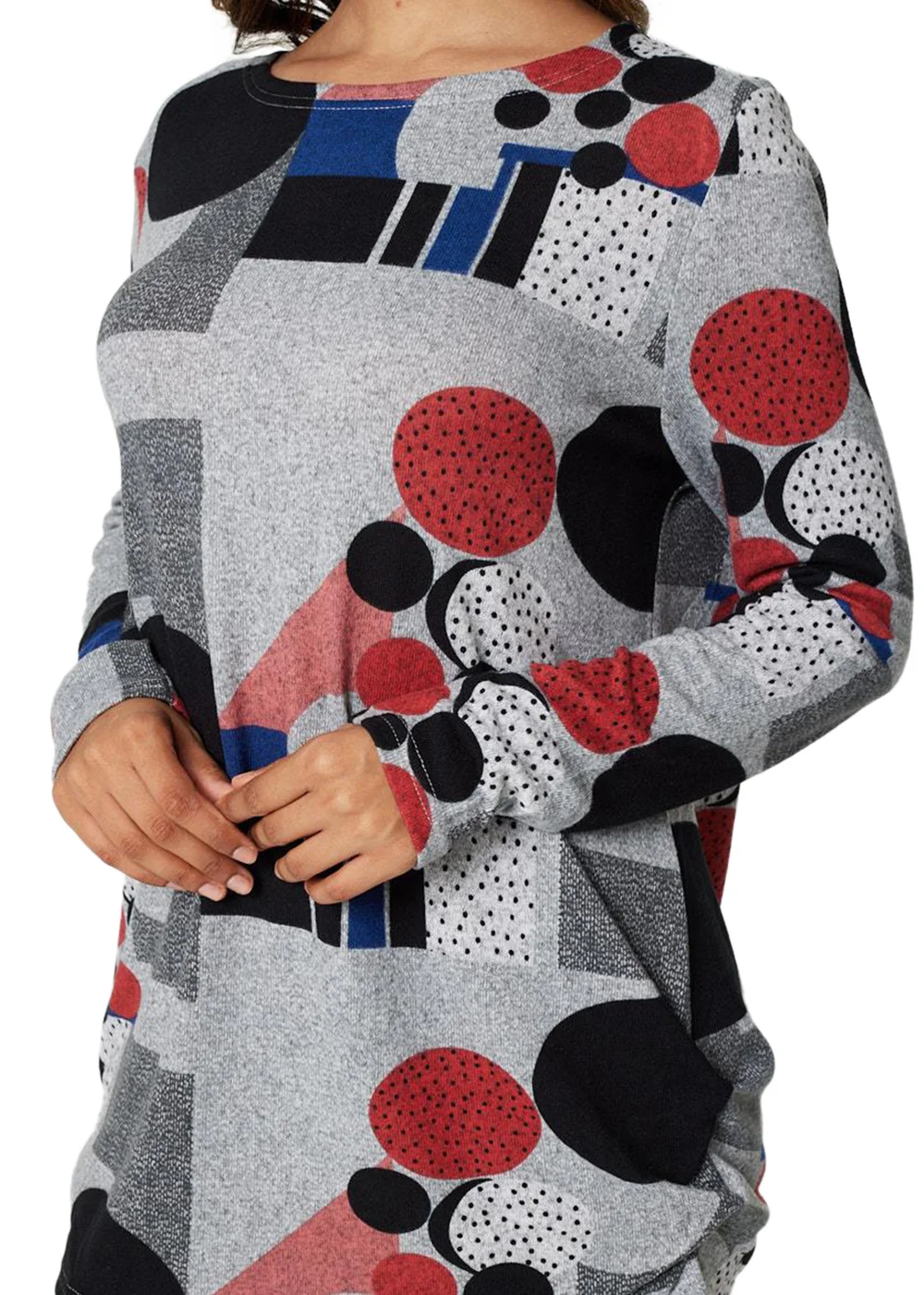 Izabel London Pink Polka Dot Longline Sweatshirt - 8 Image 3