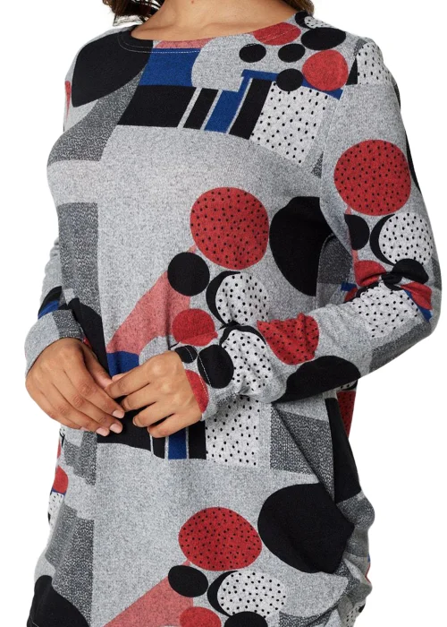 Izabel London Pink Polka Dot Longline Sweatshirt - 8 Image 3