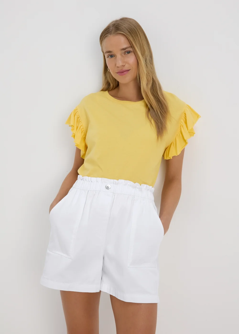 White Paperbag Shorts - 8 Image 1