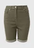 Khaki Denim Shorts - 8 Image 5