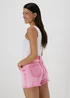 Pink Frayed Hem Shorts - 8 Image 2