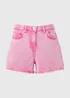 Pink Frayed Hem Shorts - 8 Image 5