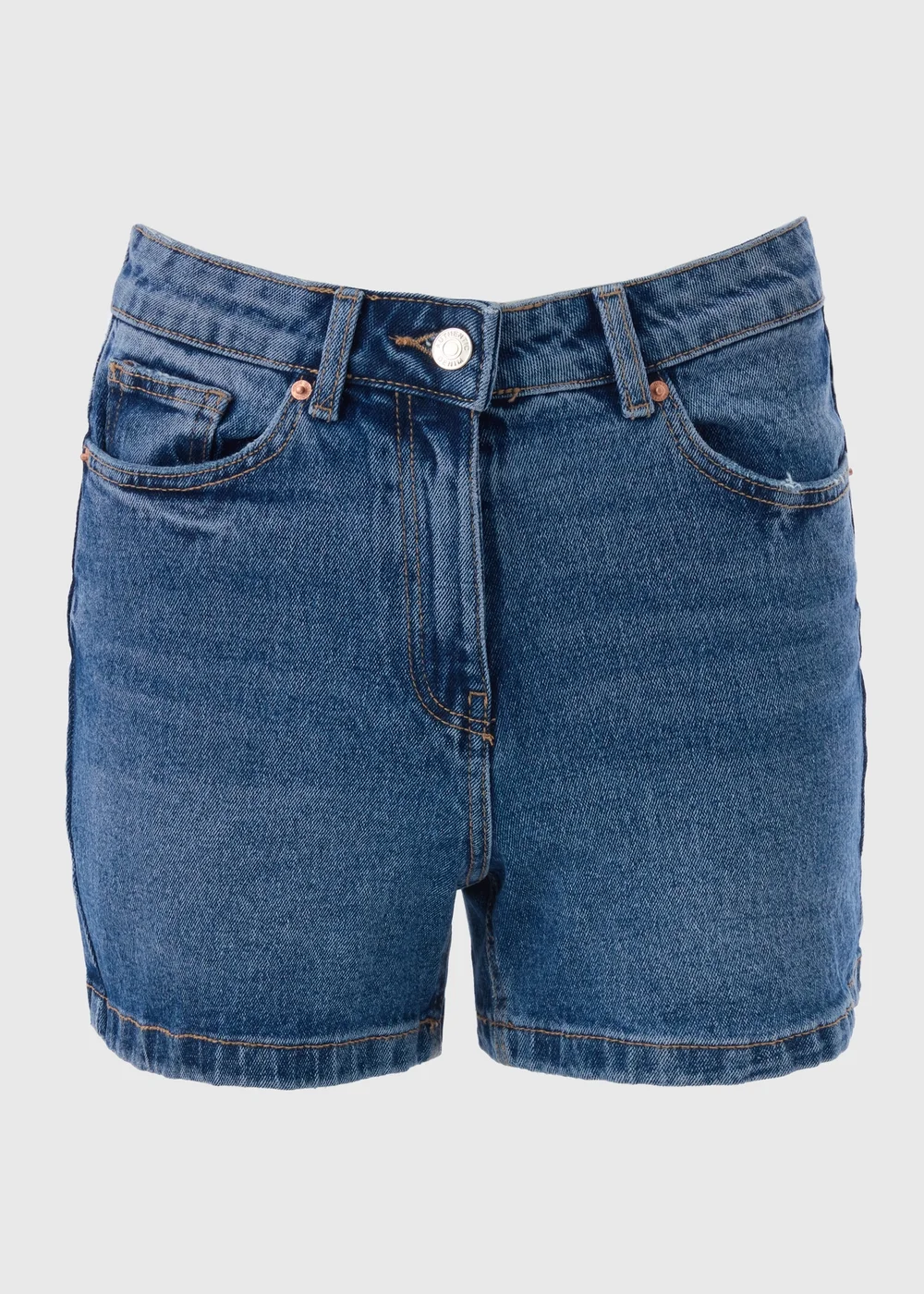 Mid Wash Mom Shorts - 8 Image 5