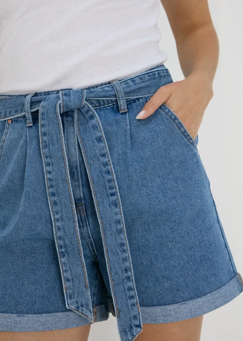 Mid Wash Denim Shorts - 8 Image 3