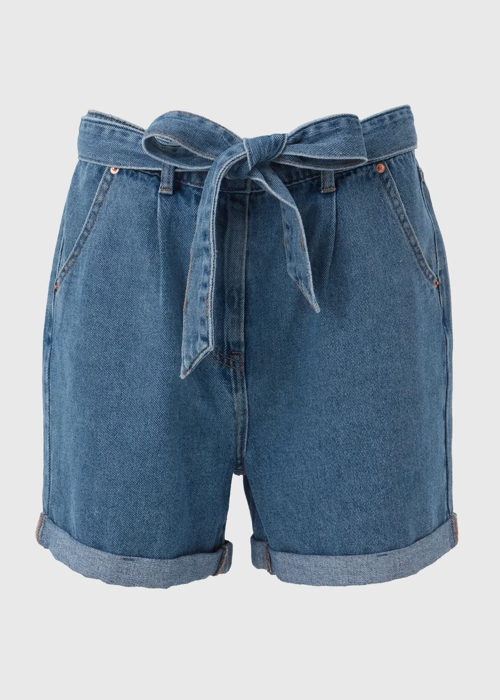 Mid Wash Denim Shorts - 8 Image 5