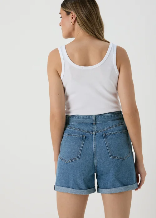 Mid Wash Denim Shorts - 8 Image 2
