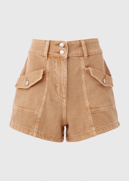 Tobacco Utility Denim Shorts - 8 Image 5