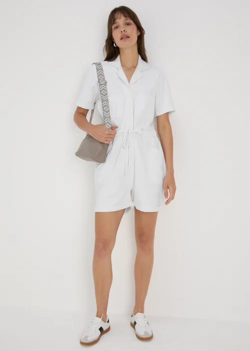 Ecru Denim Playsuit - 8 Image 4