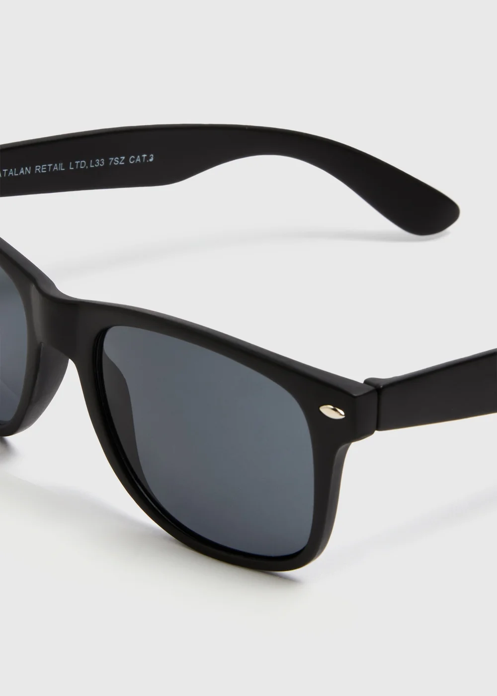 Matte Black Sunglasses Image 2