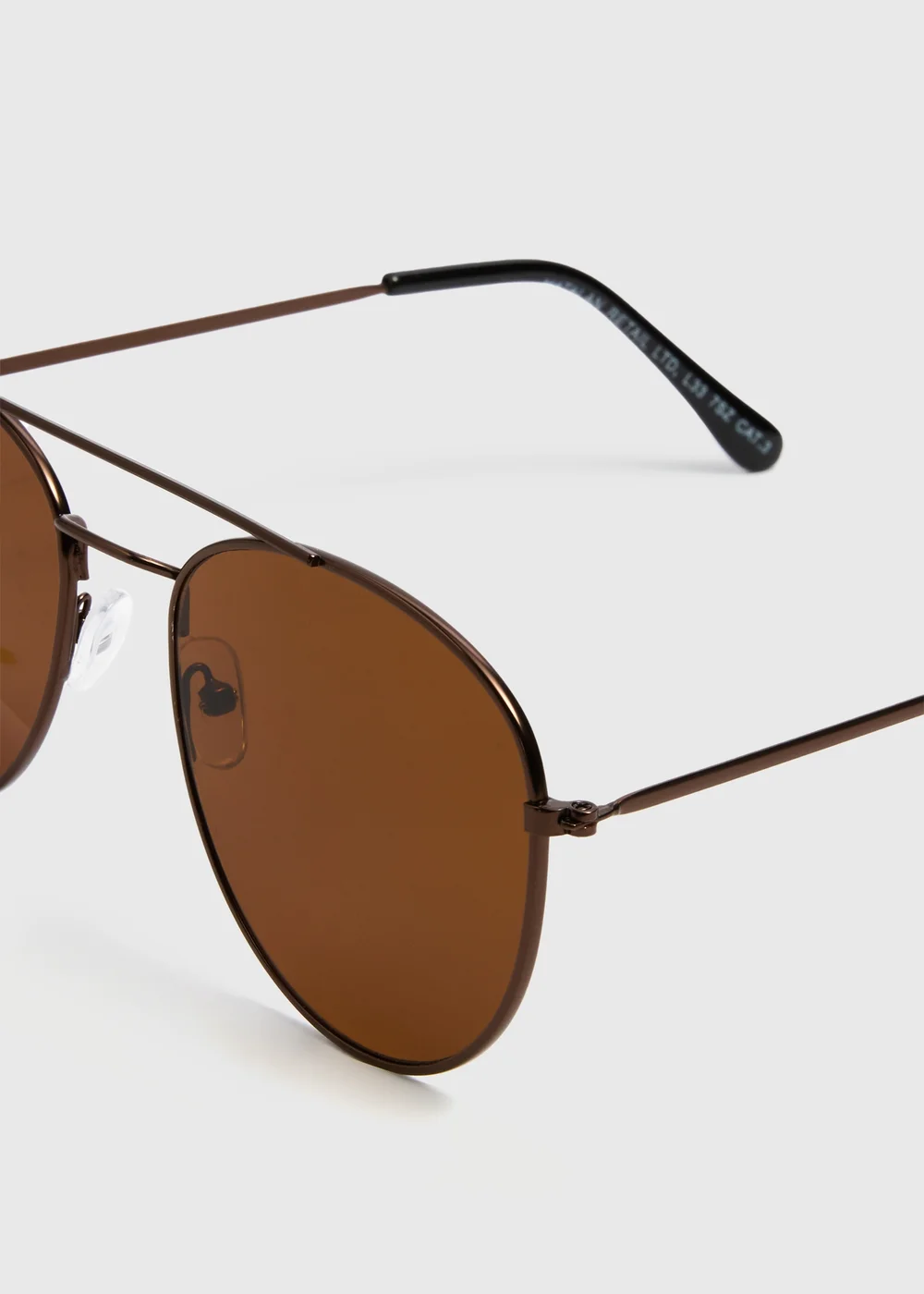 Brown Aviator Sunglasses Image 2