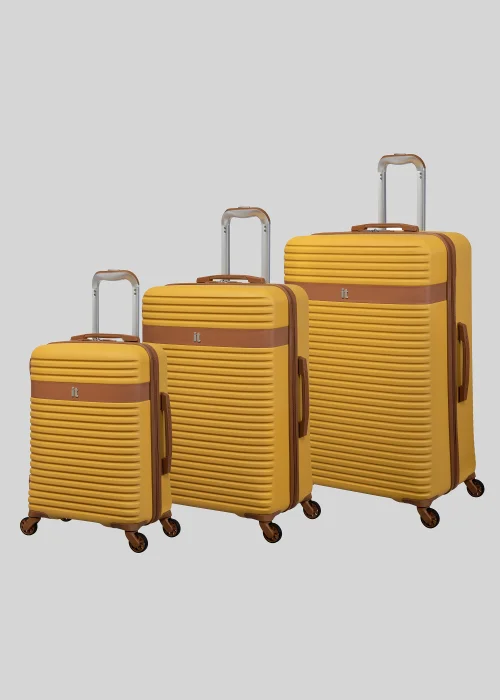 IT Luggage Yellow Hard Shell Suitcase - Cabin Image 1