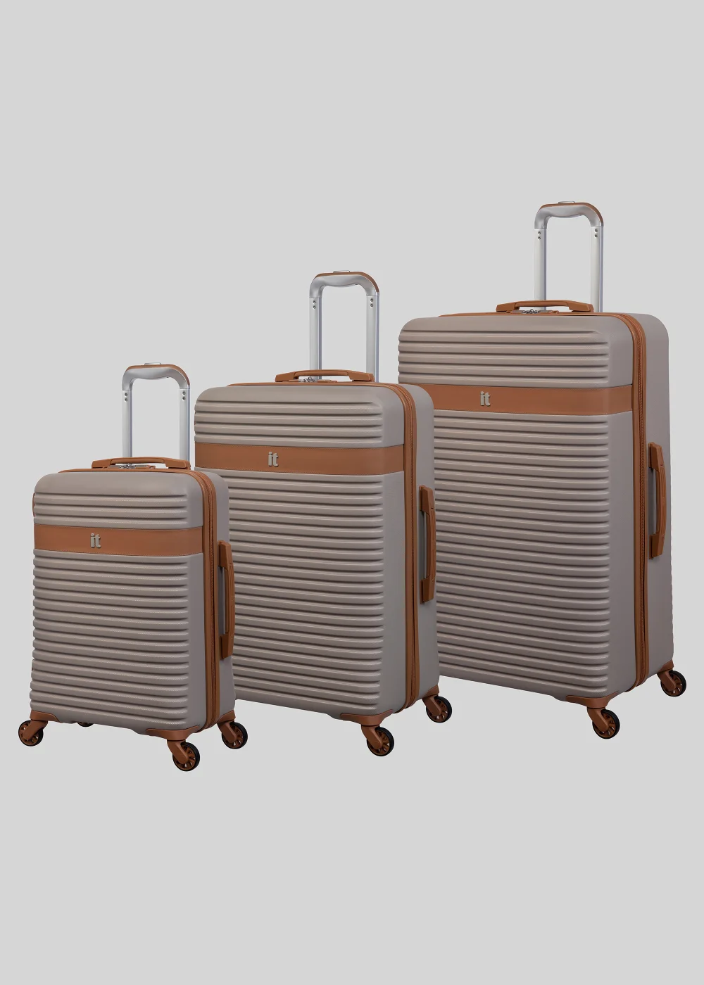 IT Luggage Ecru Hard Shell Suitcase - Cabin Image 1