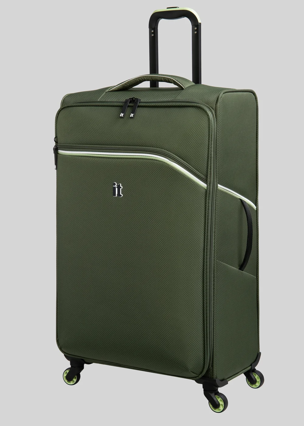 IT Luggage Green Soft Shell Suitcase - Cabin Image 3
