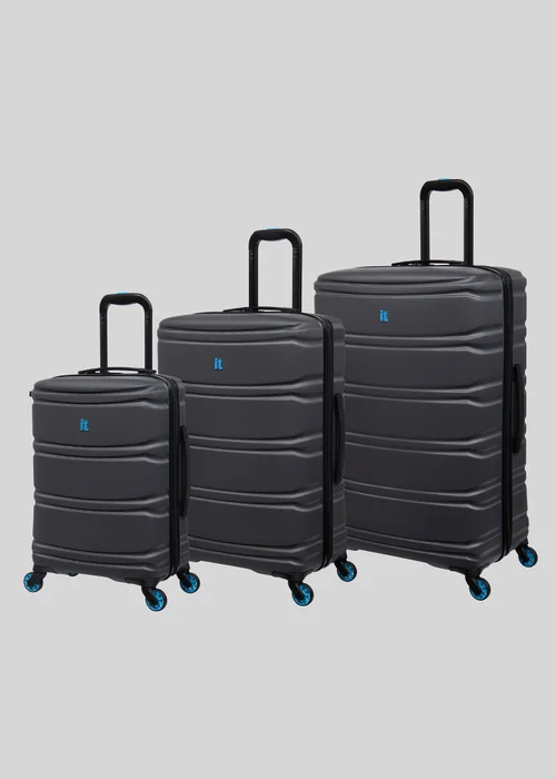 IT Luggage Grey Hard Shell Suitcase - Cabin Image 1