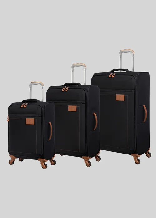 IT Luggage Soft Black Suitcase - Cabin Image 1