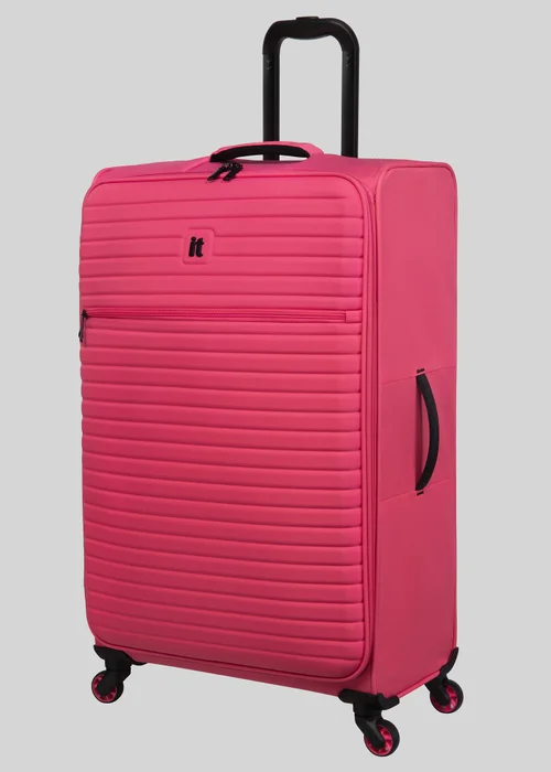 IT Luggage Pink Soft Shell Suitcase - Cabin Image 3