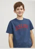 Jack & Jones Boys Blue Crew Neck T-Shirt (6-16yrs) - Age 6 Years Image 2