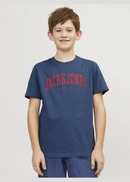 Jack & Jones Boys Blue Crew Neck T-Shirt (6-16yrs) - Age 6 Years Image 1