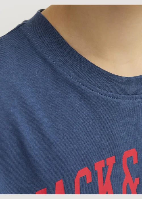 Jack & Jones Boys Blue Crew Neck T-Shirt (6-16yrs) - Age 6 Years Image 7