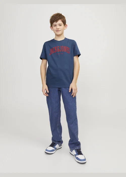 Jack & Jones Boys Blue Crew Neck T-Shirt (6-16yrs) - Age 6 Years Image 5