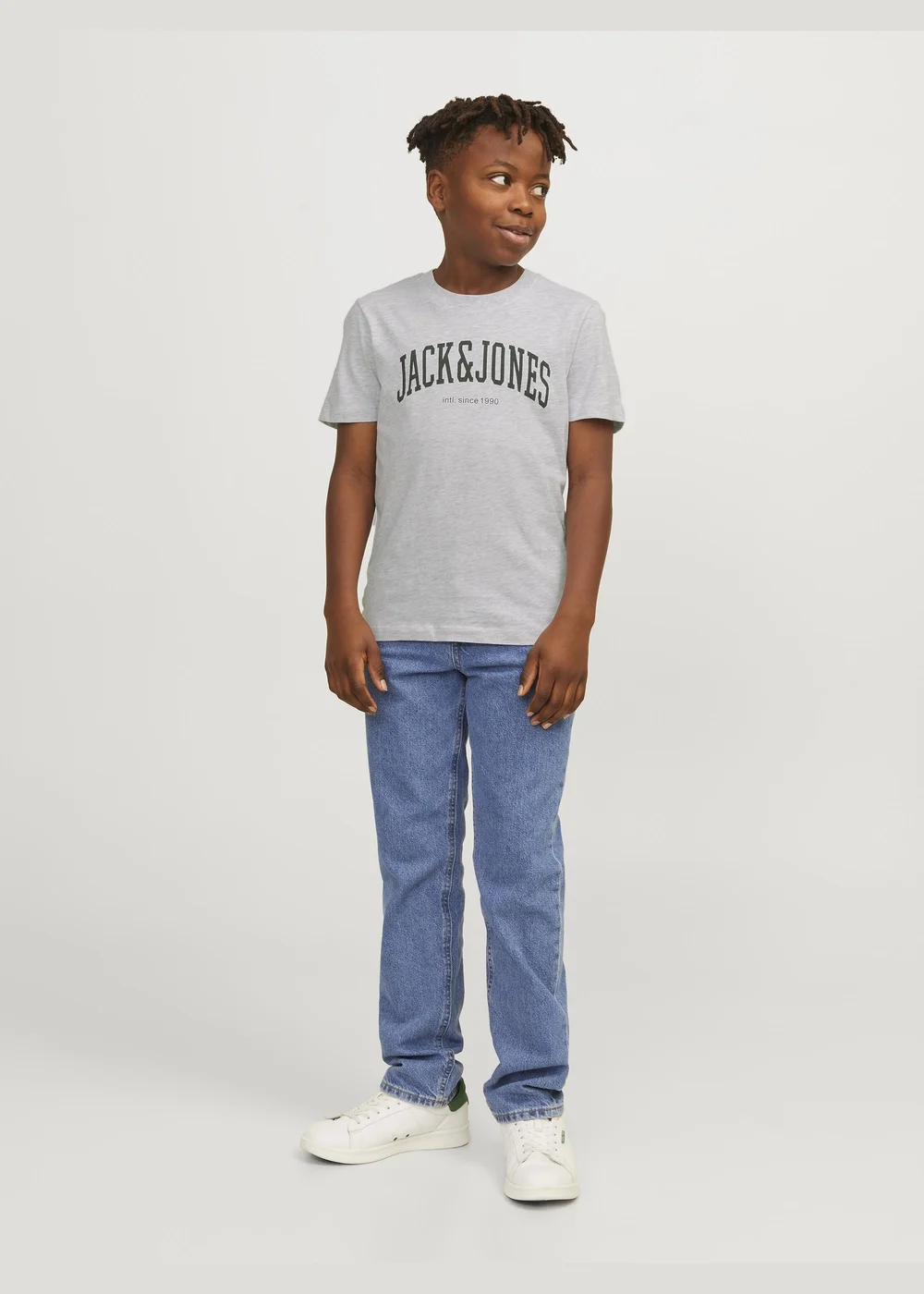 Jack & Jones Boys Grey Crew Neck T-Shirt (6-16yrs) - Age 6 Years Image 1