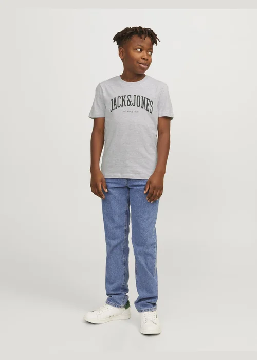 Jack & Jones Boys Grey Crew Neck T-Shirt (6-16yrs) - Age 6 Years Image 1