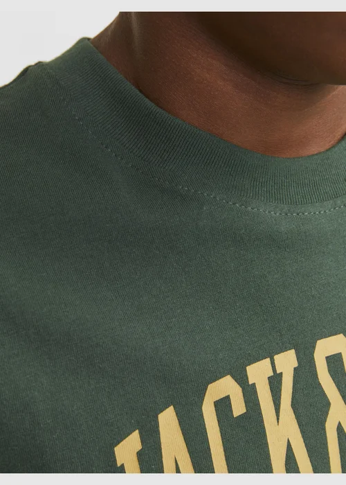 Jack & Jones Boys Green Crew Neck T-Shirt (6-16yrs) - Age 6 Years Image 4