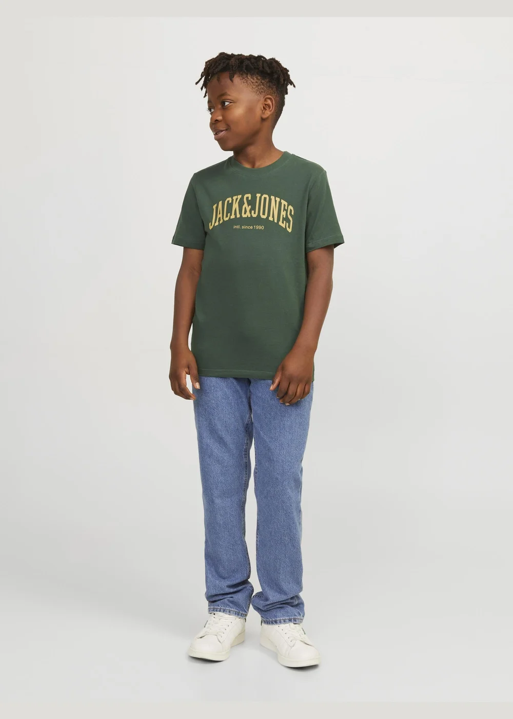 Jack & Jones Boys Green Crew Neck T-Shirt (6-16yrs) - Age 6 Years Image 5