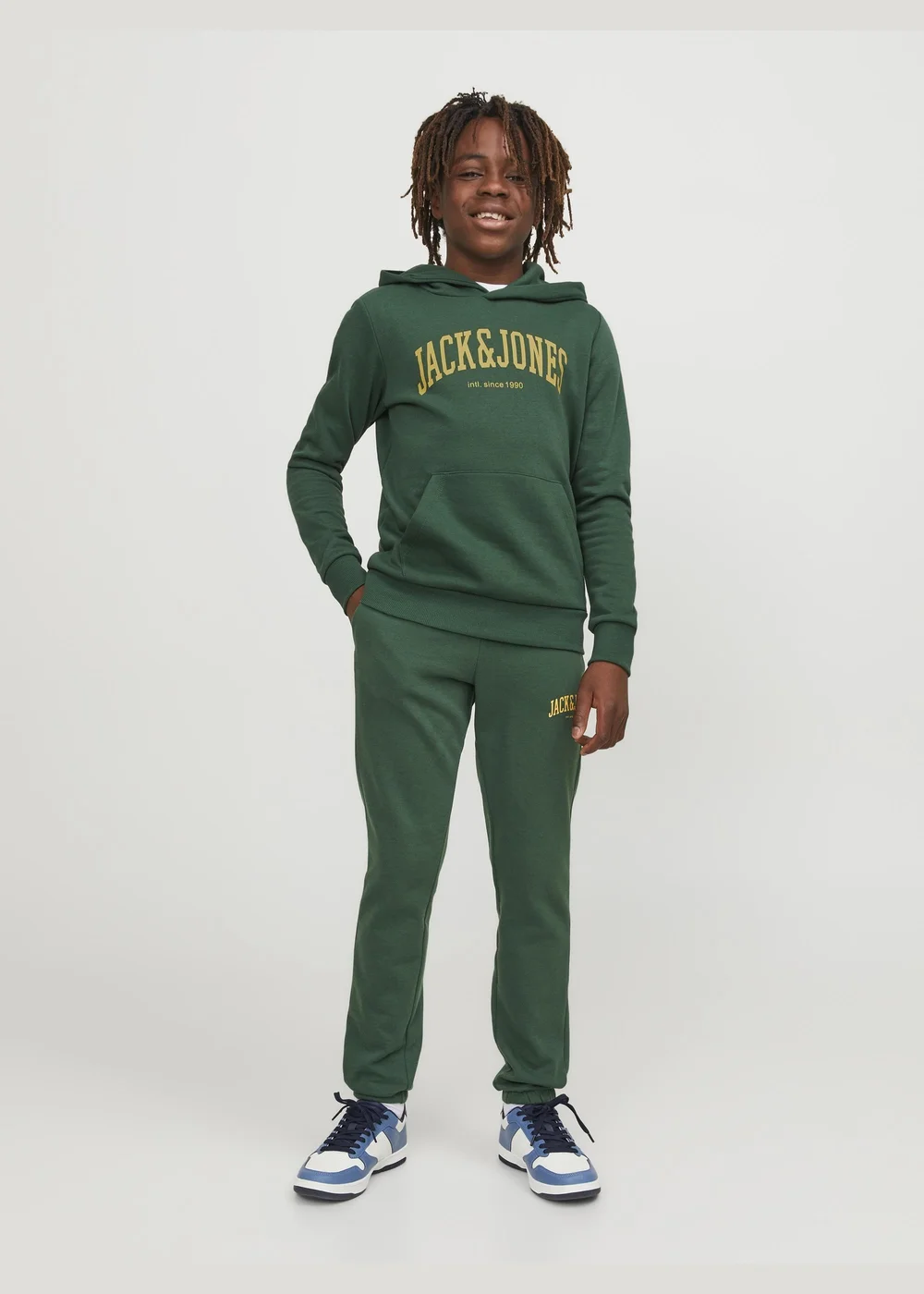 Jack & Jones Boys Green Hoodie (8-16yrs) - 8 Yrs Image 3