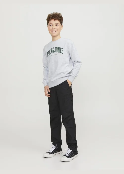 Jack & Jones Boys White Crew Neck Sweatshirt (8-16yrs) - Age 8 Years Image 5