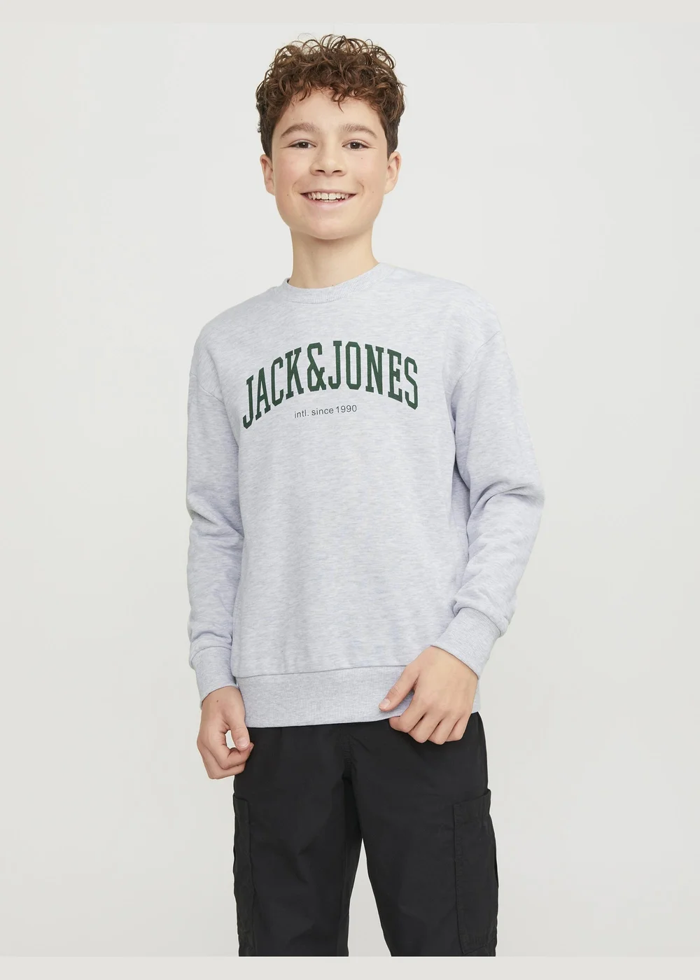 Jack & Jones Boys White Crew Neck Sweatshirt (8-16yrs) - Age 8 Years Image 6