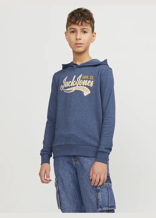 Jack & Jones Boys Blue Hooded Sweatshirt (8-16yrs) - Age 8 Years Image 3