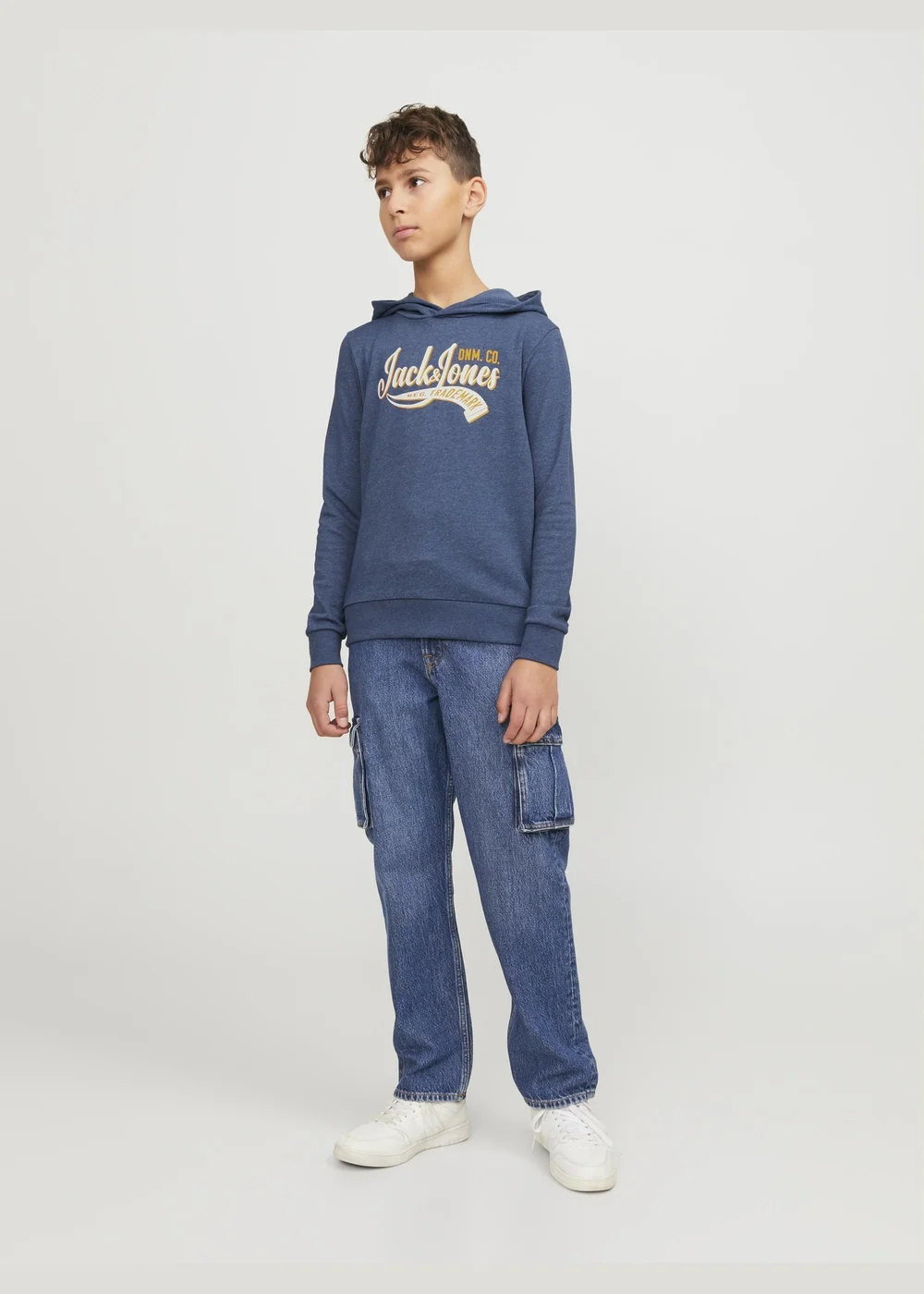 Jack & Jones Boys Blue Hooded Sweatshirt (8-16yrs) - Age 8 Years Image 1