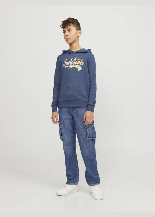 Jack & Jones Boys Blue Hooded Sweatshirt (8-16yrs) - Age 8 Years Image 1