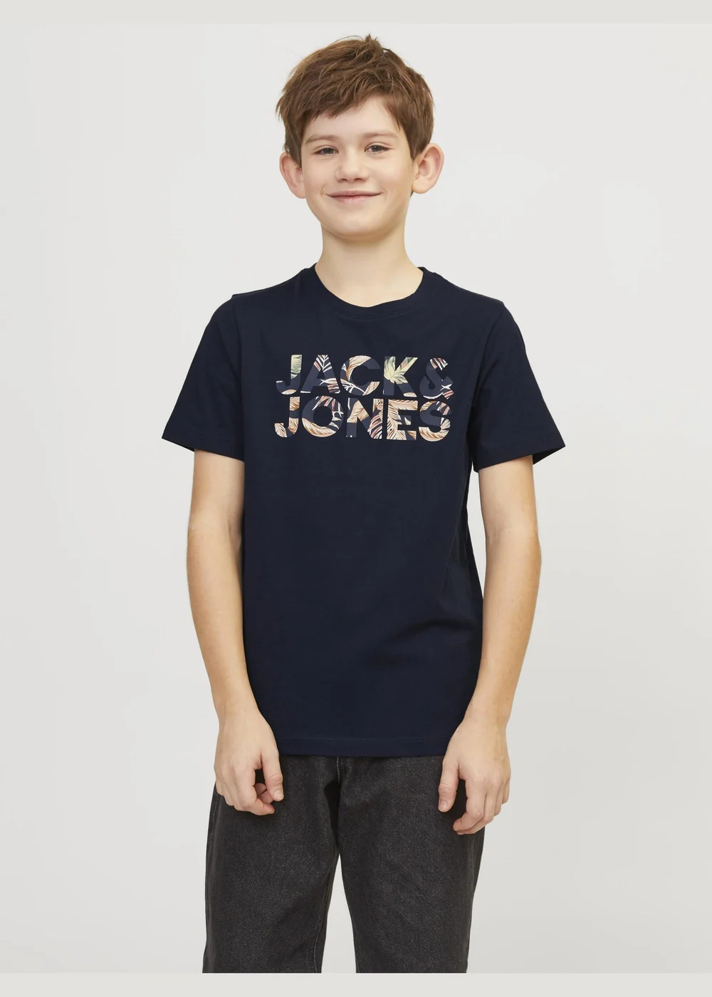 Jack & Jones Navy Slogan T-Shirt (6-16yrs) - Age 6 Years Image 1