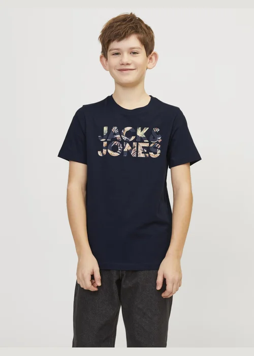 Jack & Jones Navy Slogan T-Shirt (6-16yrs) - Age 6 Years Image 1