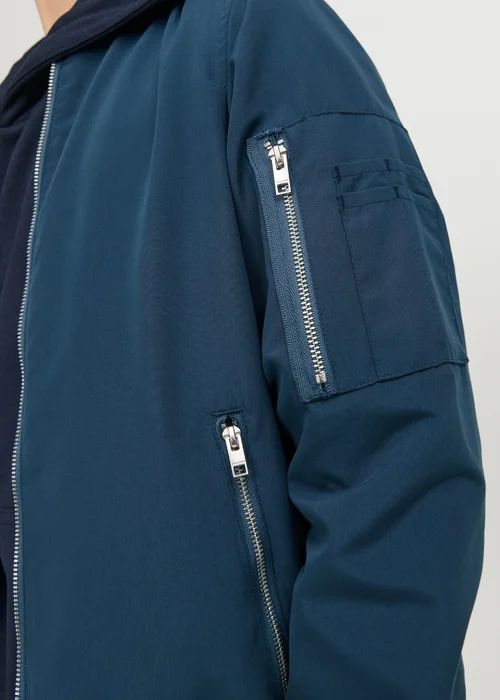 Jack & Jones Boys Blue Bomber Jacket (6-16yrs) - Age 10 Years Image 3