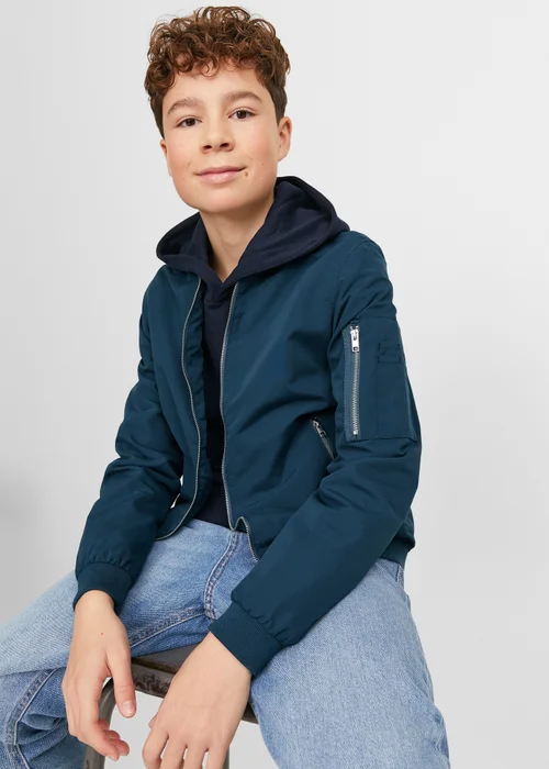 Jack & Jones Boys Blue Bomber Jacket (6-16yrs) - Age 10 Years Image 6