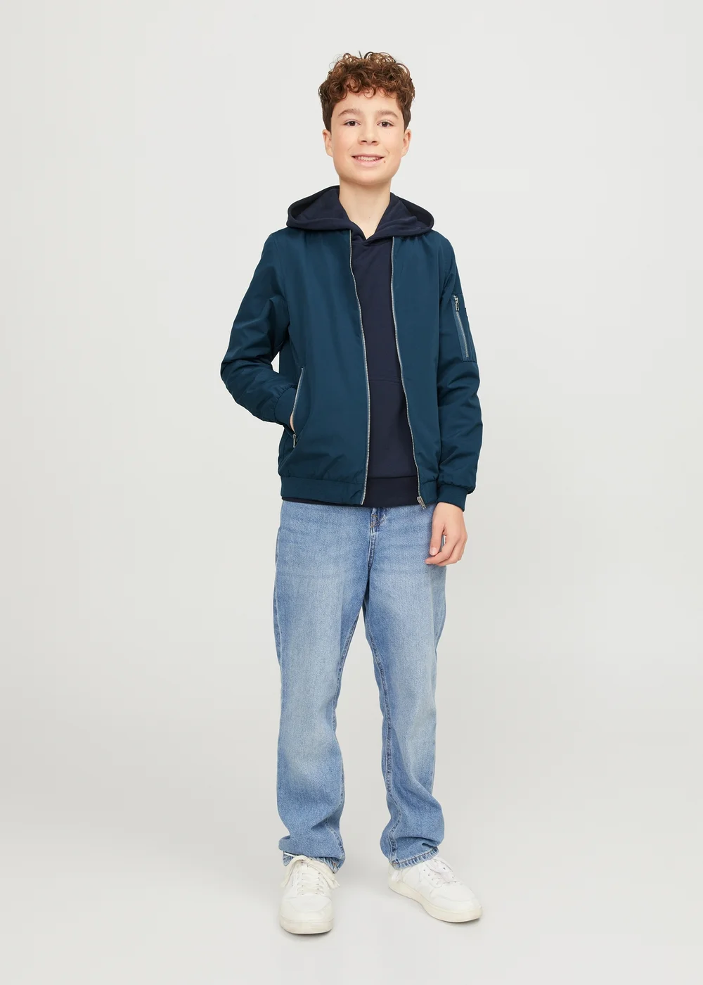 Jack & Jones Boys Blue Bomber Jacket (6-16yrs) - Age 10 Years Image 5