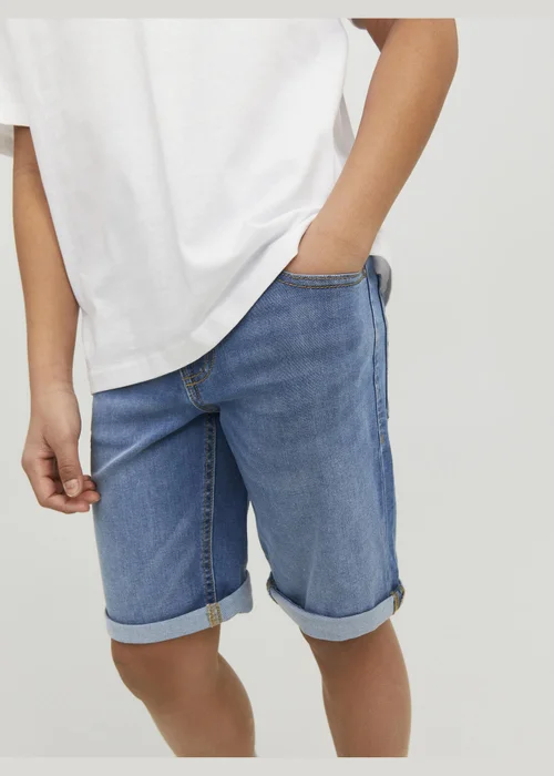 Jack & Jones Junior Blue Denim Shorts - Age 16 Years Image 3