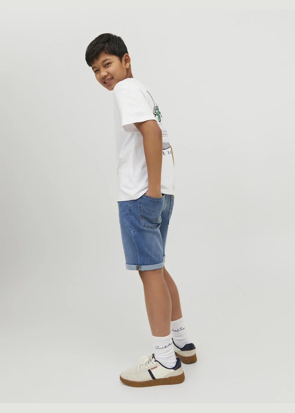 Jack & Jones Junior Blue Denim Shorts - Age 16 Years Image 4