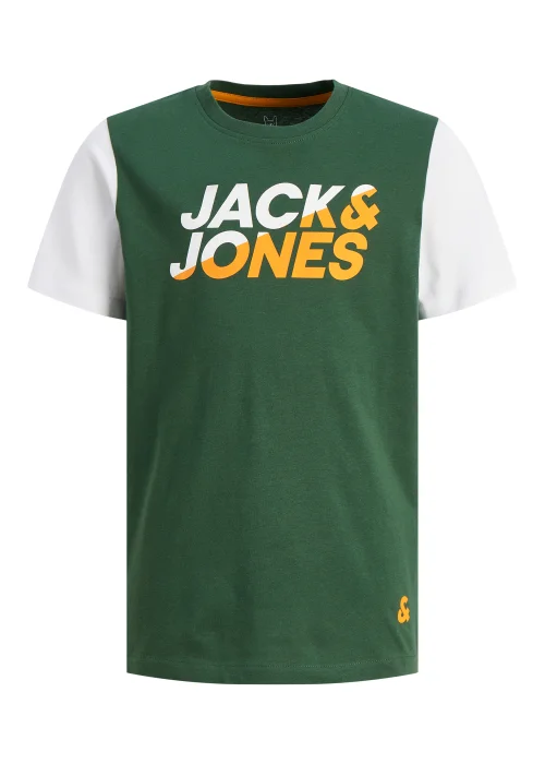 Jack & Jones Junior Green Logo T-Shirt (6-16yrs) - Age 6 Years Image 1