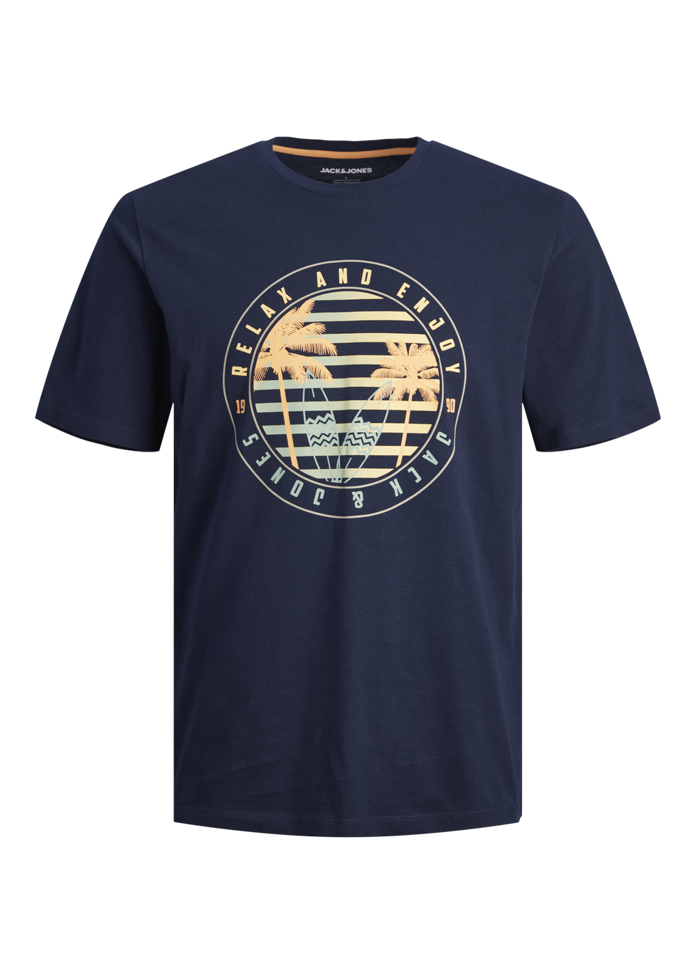 Jack & Jones Navy Summer Vibes Crew Neck T-Shirt (6-16yrs) - Age 6 Years Image 1