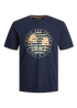Jack & Jones Navy Summer Vibes Crew Neck T-Shirt (6-16yrs) - Age 6 Years Image 1