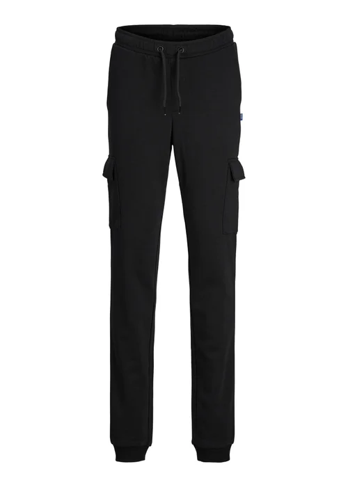 Jack & Jones Boys Black Cargo Joggers (8-16yrs) - Age 8 Years Image 1