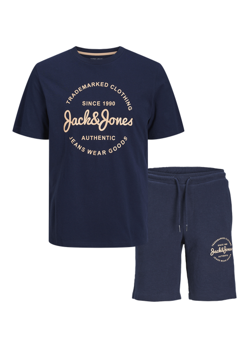 Jack & Jones Boys Navy T-Shirt & Shorts Set (6-16yrs) - Age 6 Years Image 1