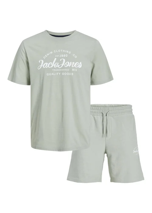 Jack & Jones Boys Green T-shirt & Shorts Set (6-16yrs) - Age 6 Years Image 1
