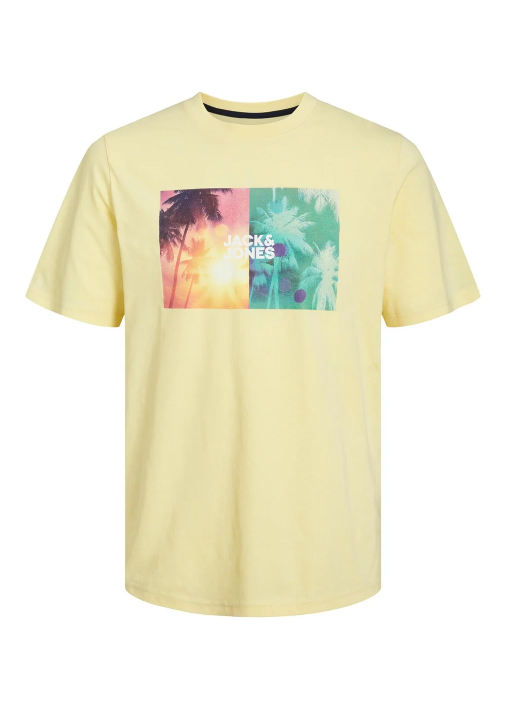 Jack & Jones Boys Yellow Palm Print T-Shirt (6-16yrs) - 6 Yrs Image 1