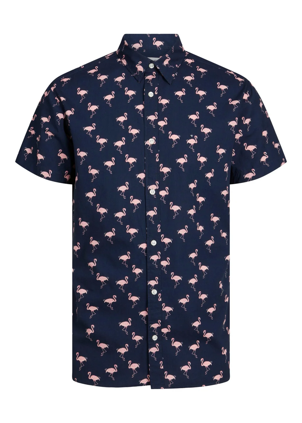Jack & Jones Boys Navy Flamingo Print Shirt (6-16yrs) - 6 Yrs Image 1