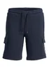Jack & Jones Boys Navy Cargo Sweat Shorts (8-16yrs) - Age 8 Years Image 1
